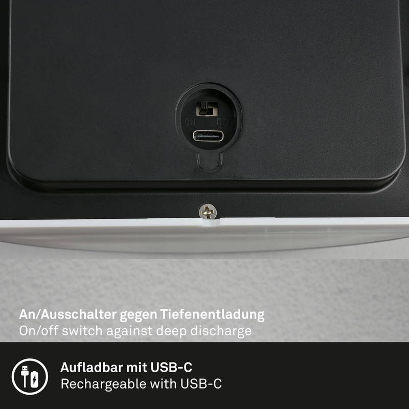 Briloner Akku-Außenwandleuchte