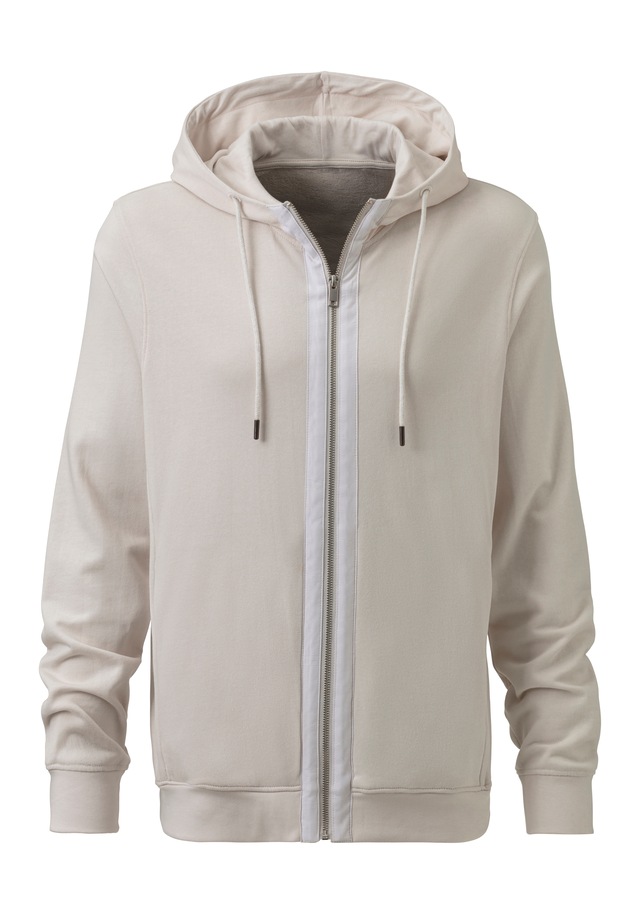 AUTHENTIC LE JOGGER Kapuzensweatjacke Sweatjacke mit Eingrifftaschen aus Baumwoll-Mix