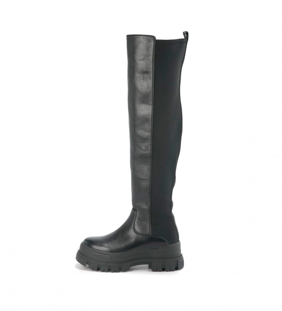 Botas altas Buffalo Aspha sobre preto