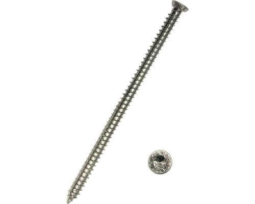 Kozijnschroef, verzonken kop met I-ster, 7,5 x 112 mm, verzinkt, 100 stuks (voor kunststof profielen)
