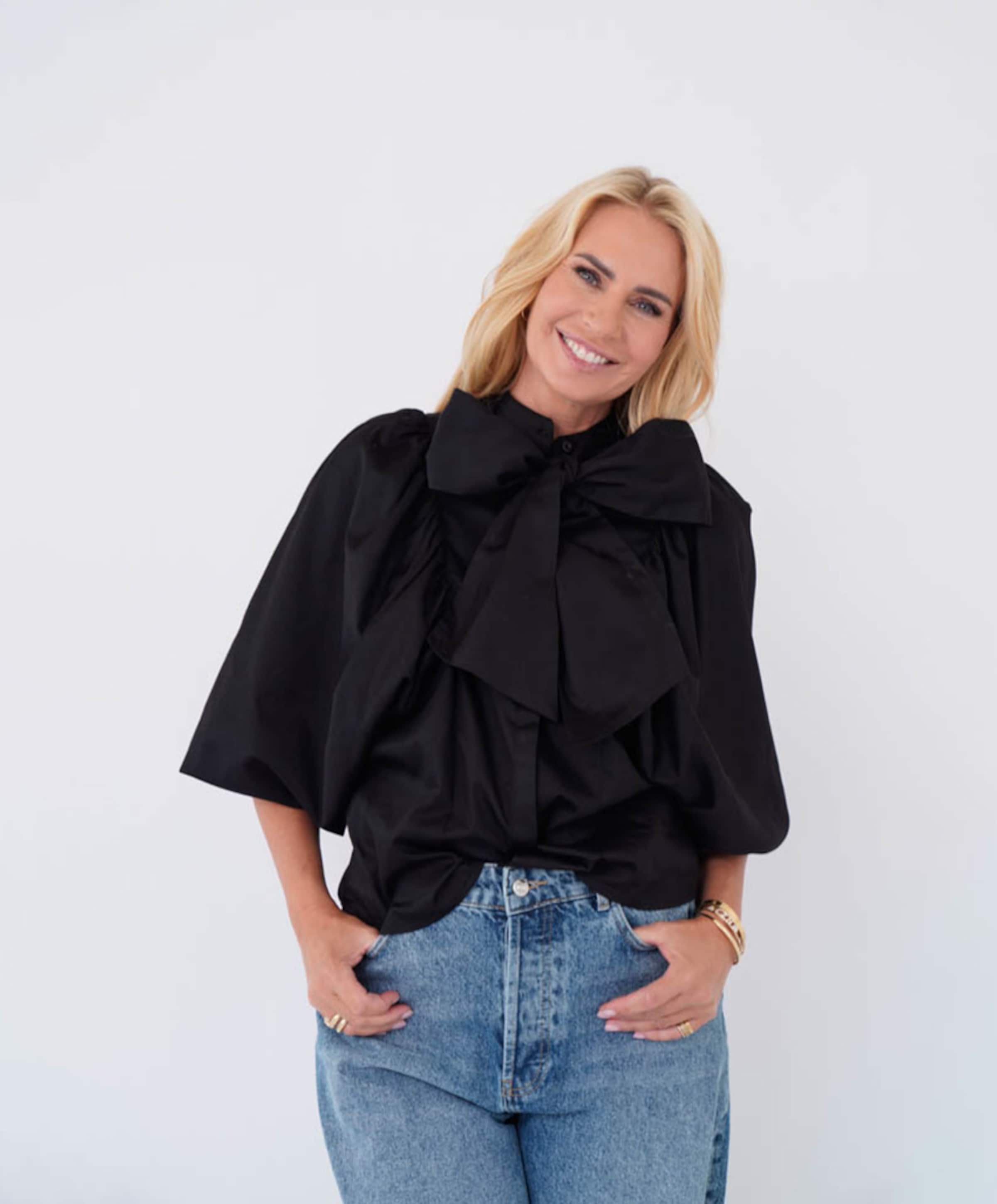 Est'Seven Dames blouse zwart