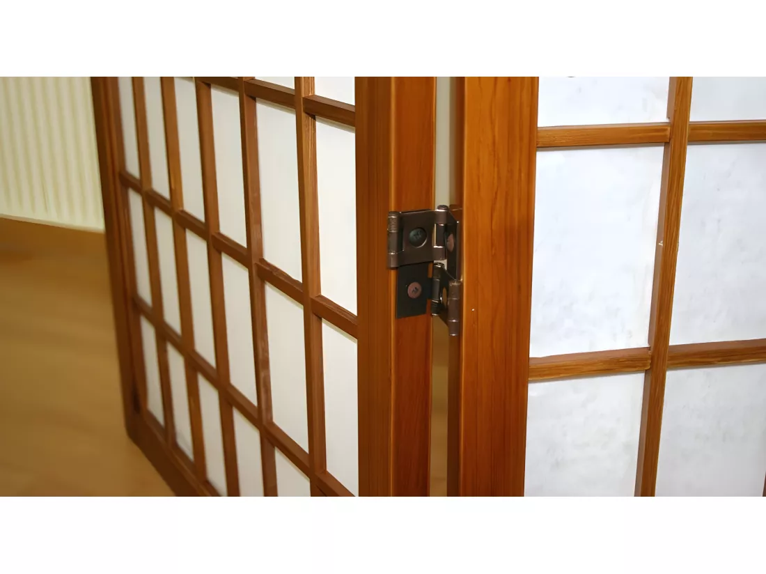 Paravent 6 panneaux en bois marron 264 x 2.2 x 175 cm PAR06047