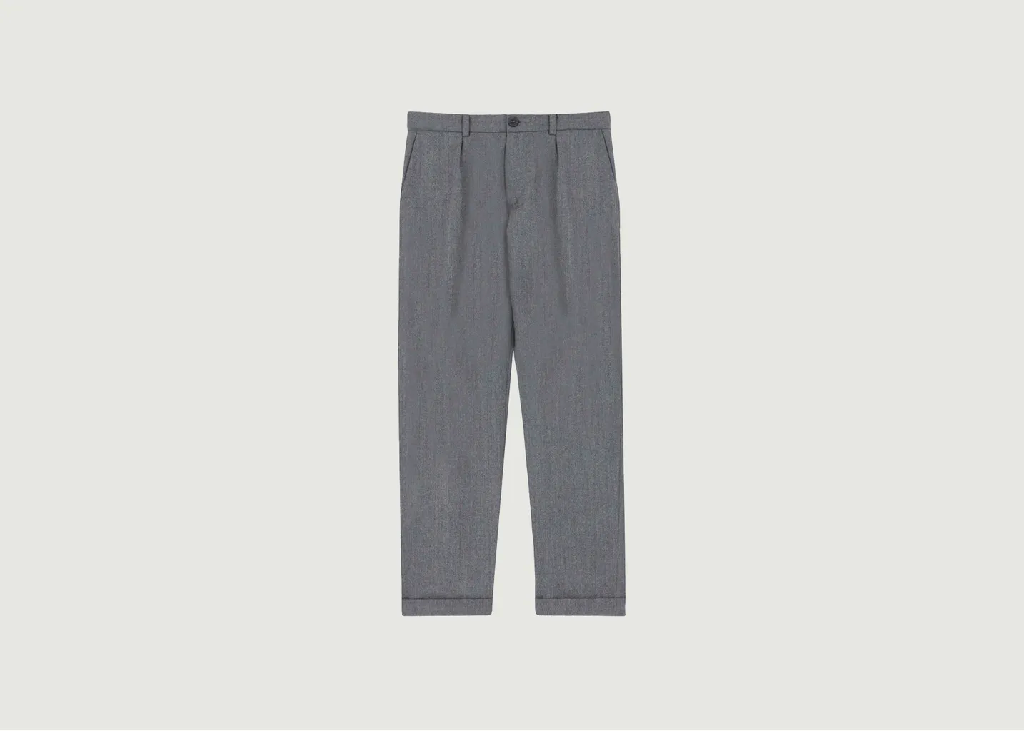 Pantalon coupe carotte en laine vierge Sienna noyoco