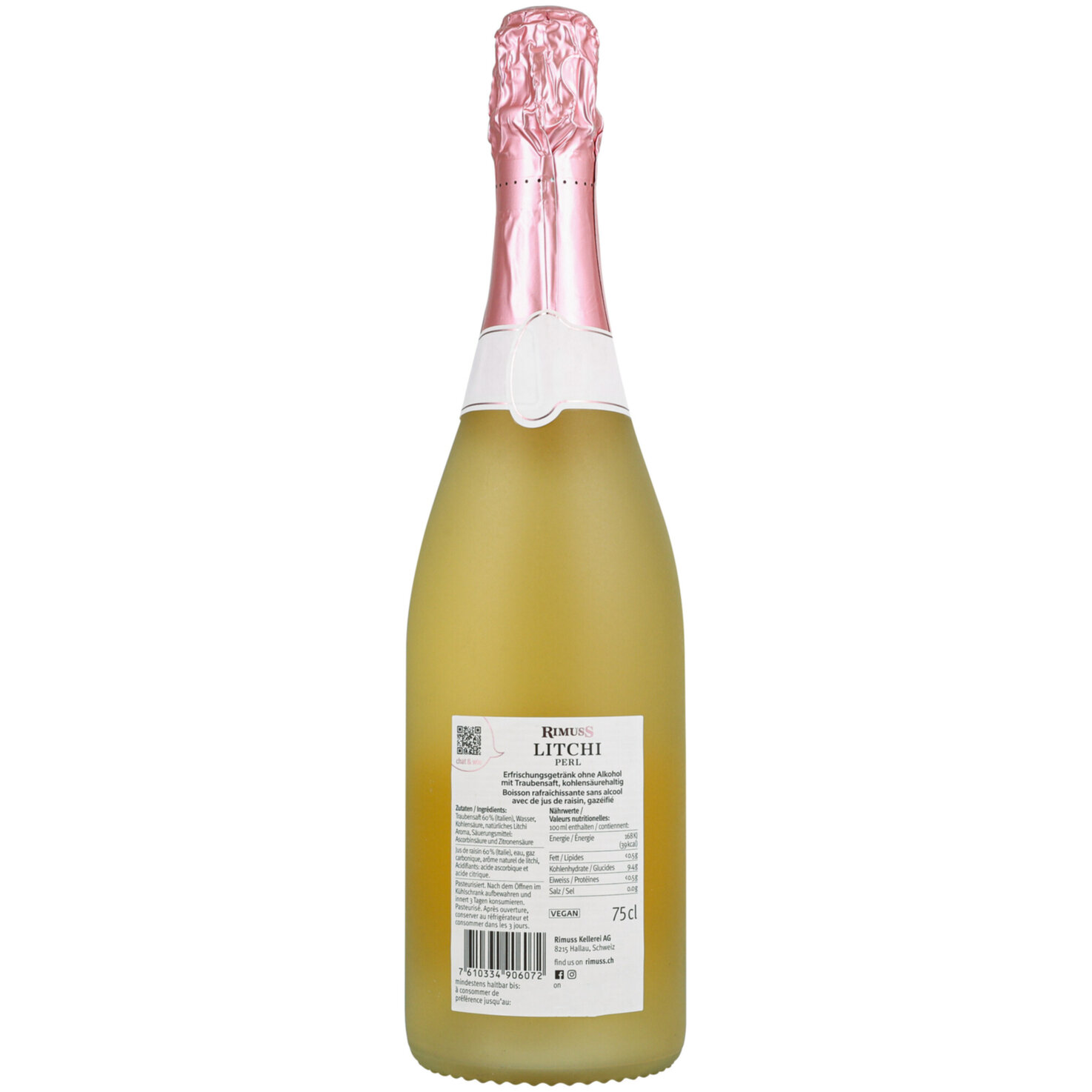 Rimuss Litchi Perl, alkoholfrei -75cl