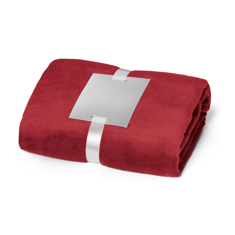 hi!dea 99075 - Couverture polaire (240 g/m²) avec ruban pour carte de personnalisation