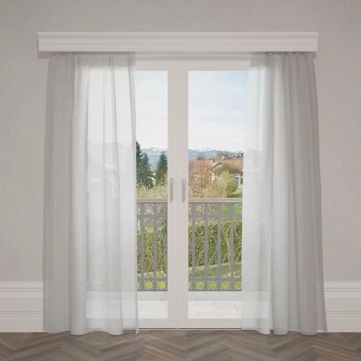 Tagvorhang Voile grün