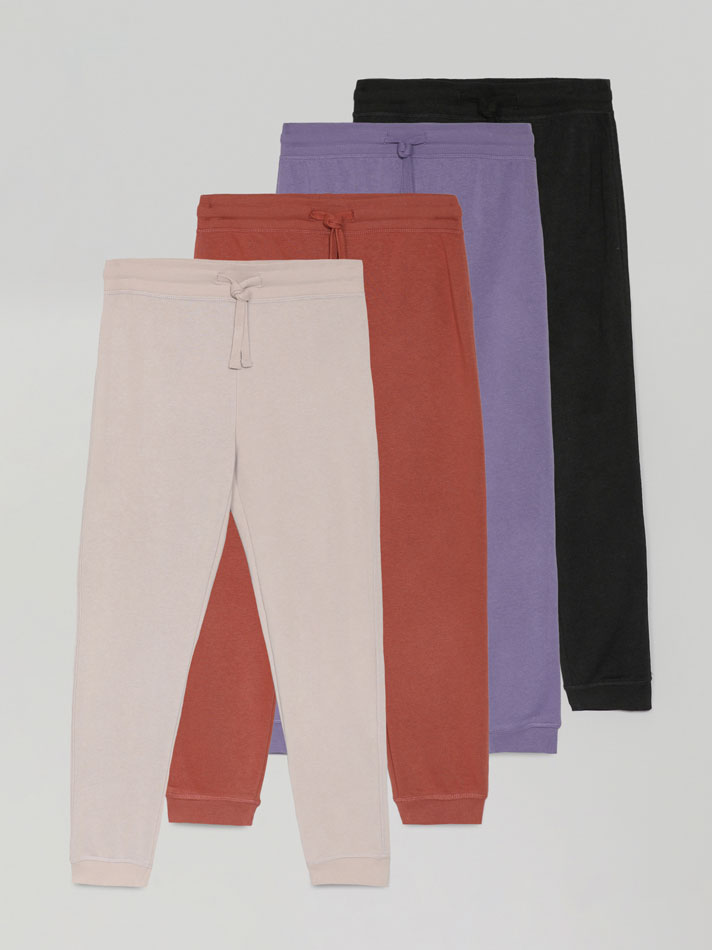 Conjunto de 4 calças básicas - Bege