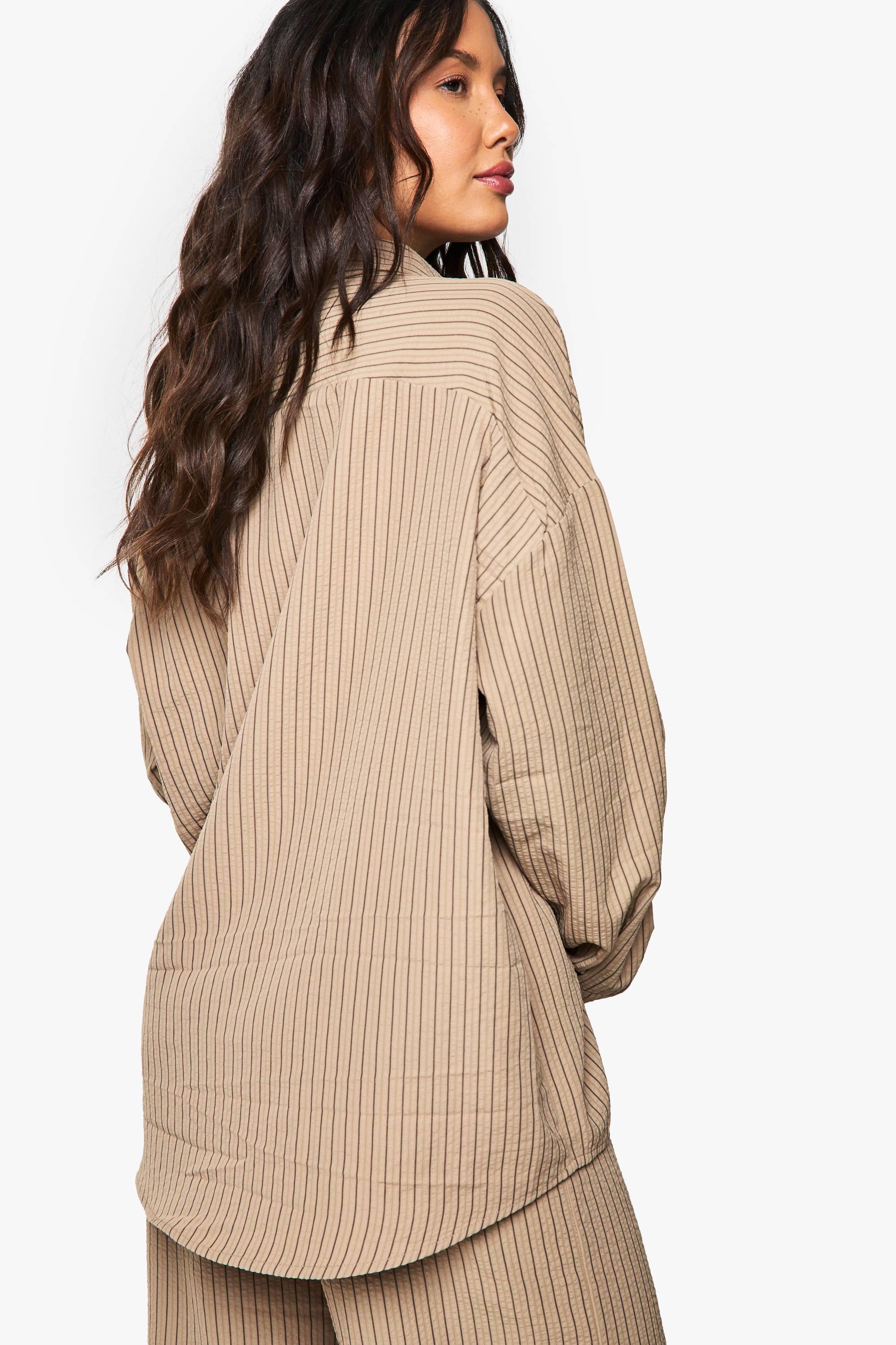boohoo CHEMISE DE MATERNITÉ À RAYURES ET EFFET FROISSÉ