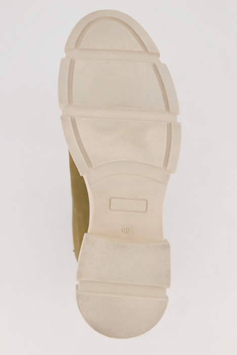 Leder-Stiefeletten, Flechtoptik, Weite H