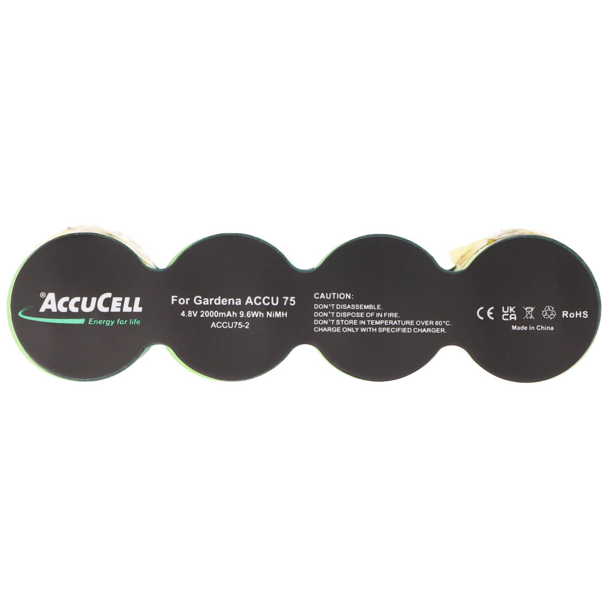 Accu75 accu geschikt voor Gardena ACCU 75 met Faston 2.8 en 4.8mm