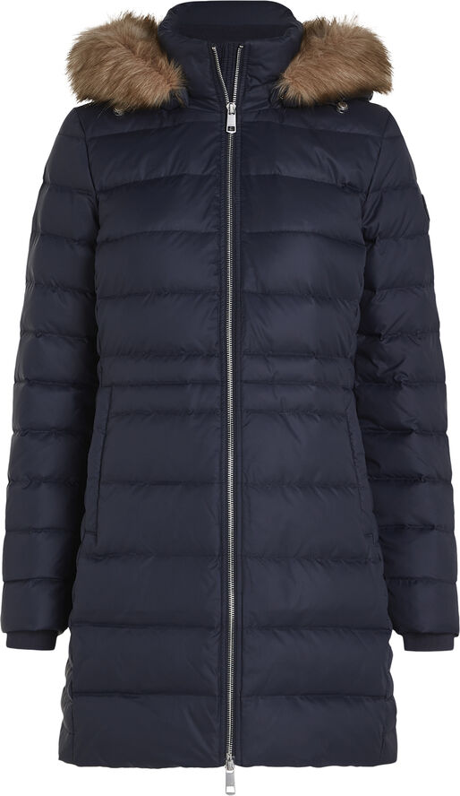 Tommy Hilfiger TYRA DOWN COAT WITH FUR Desert sky