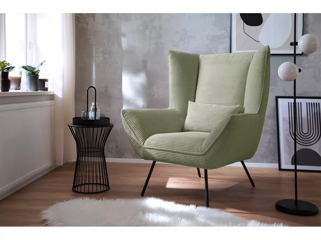 Fauteuil - Vert Velours côtelé - IVA