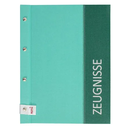 Roth Zeugnismappe Spectrum mit Buchschrauben, A4, 12 Einlagen, Mint