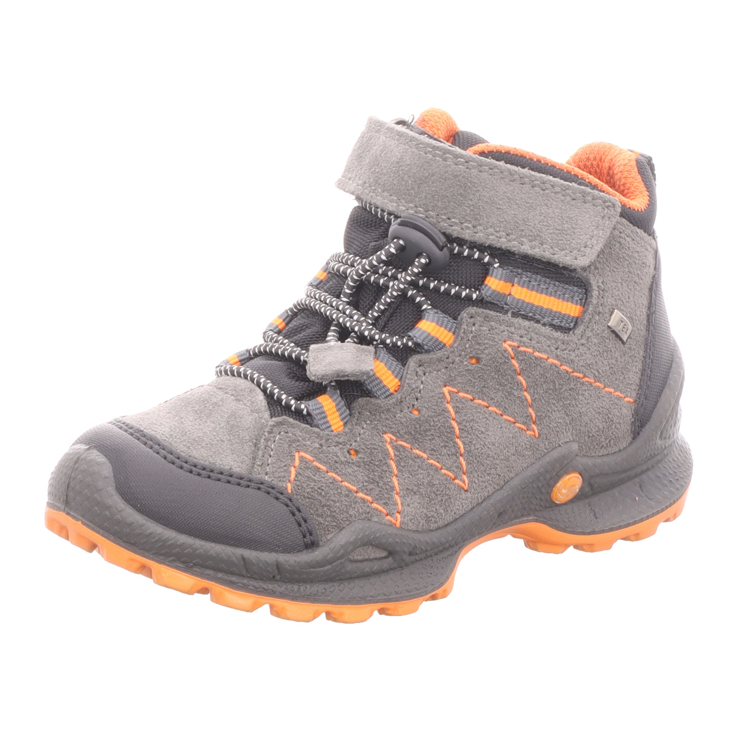 BOXX Kids Kinder-Jungen-Outdoor-Allwetterstiefel Grau-Schwarz-Orange