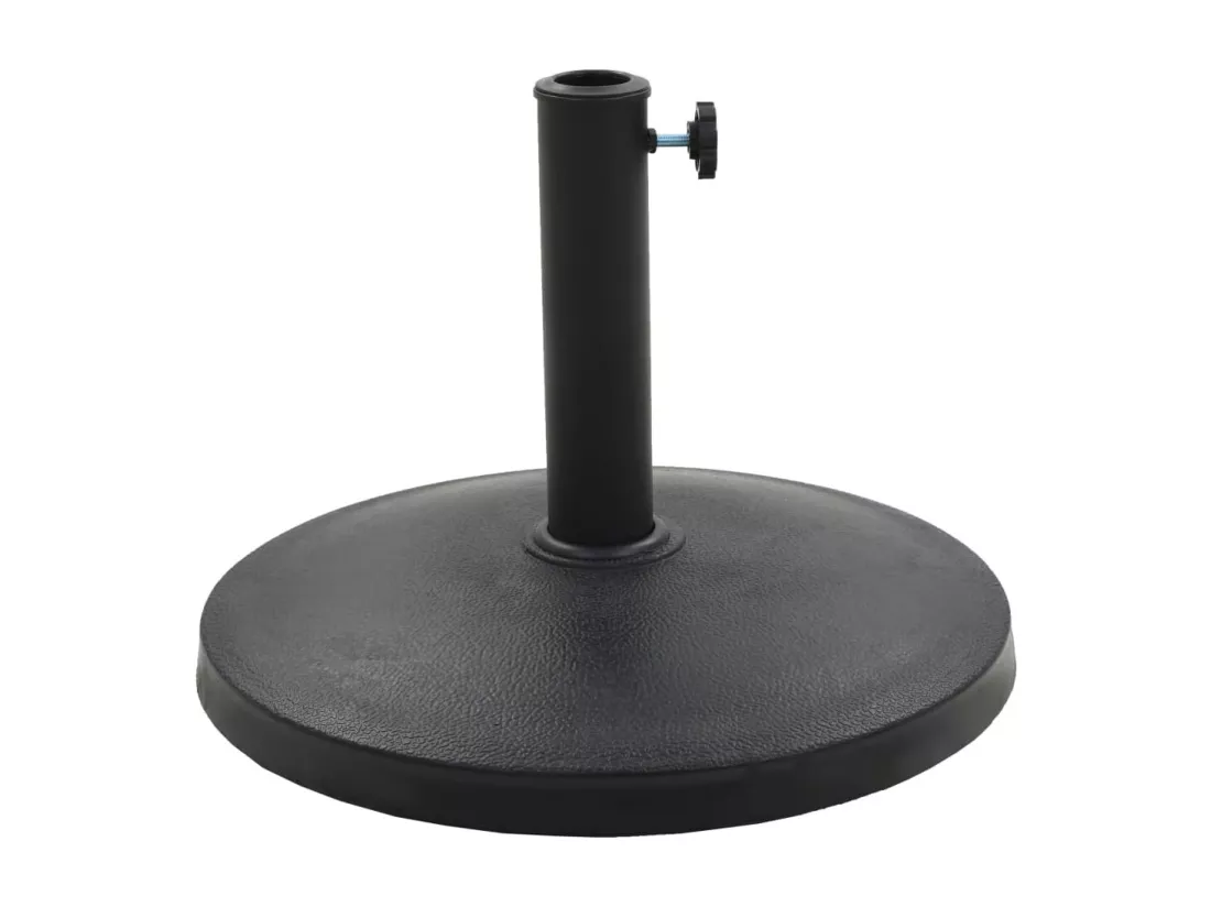 Socle rond de parasol Polyrésine 10 kg Noir