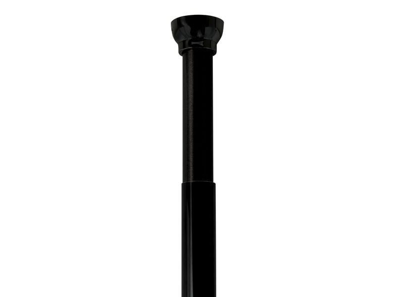 spirella Duschvorhangstange Kreta 75/125 x 2.1 cm, Schwarz Duschvorhangs-Stange ohne Bohren