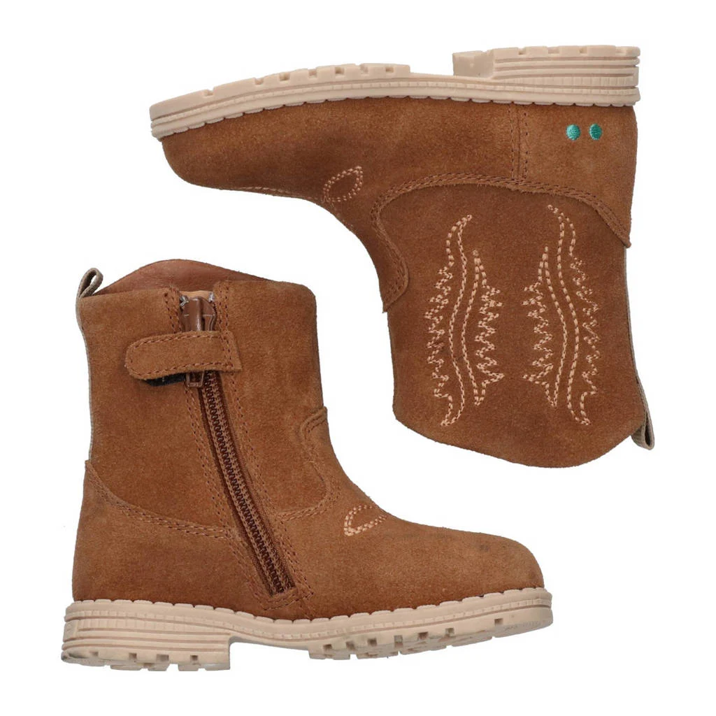 BunniesJR Tess Trotssuède enkellaarzen cognac