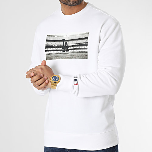 Sweat Crewneck Los Angeles Dodgers 218920 Blanc
