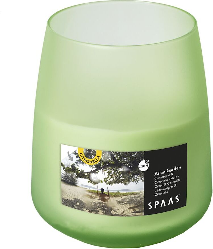 Spaas citronellakaars Asian Garden fruitig groen 38 uur D 8,2 H 9,5 cm