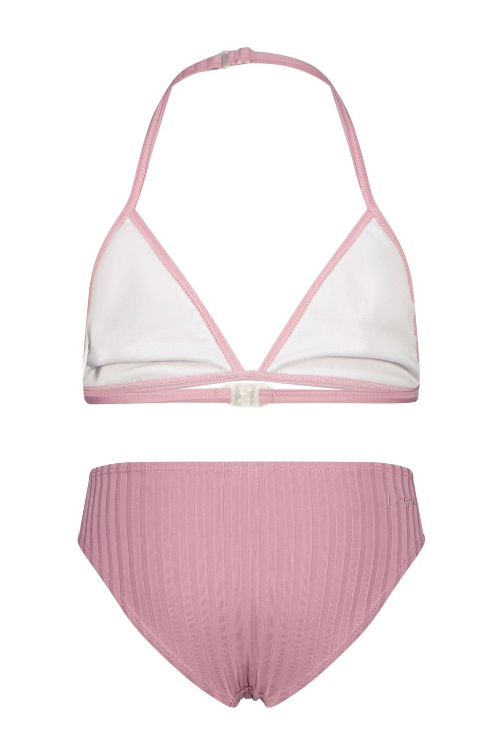 Vingino triangel bikini Zolima met ribstructuur roze