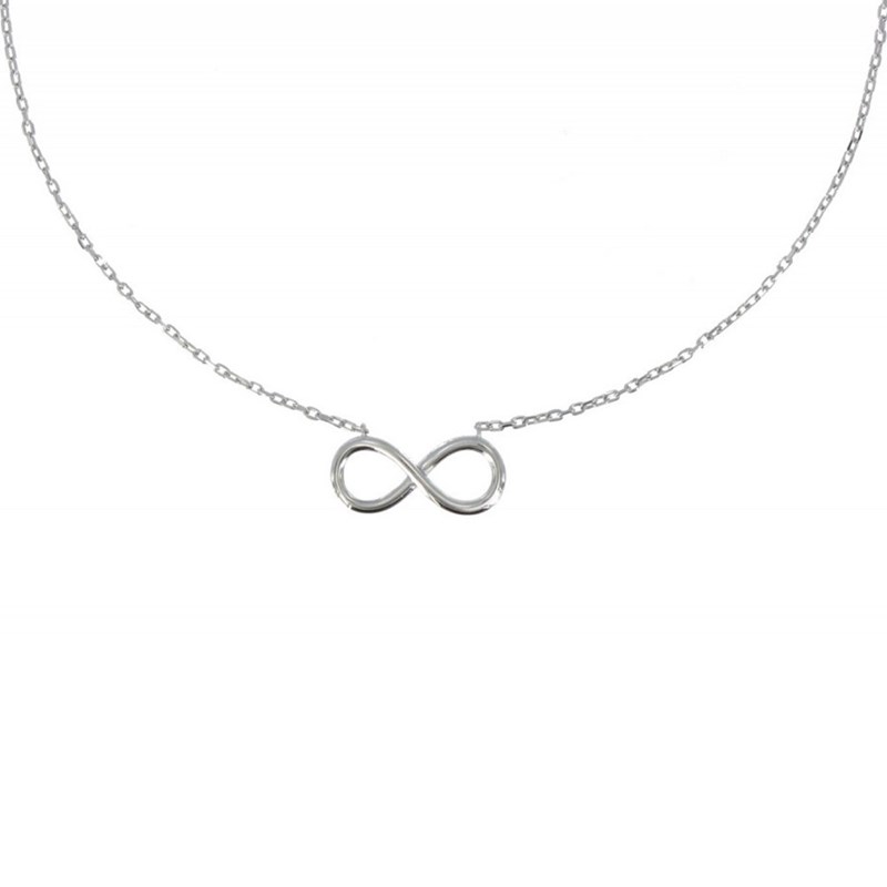 Collier Argent Rhodié Infini