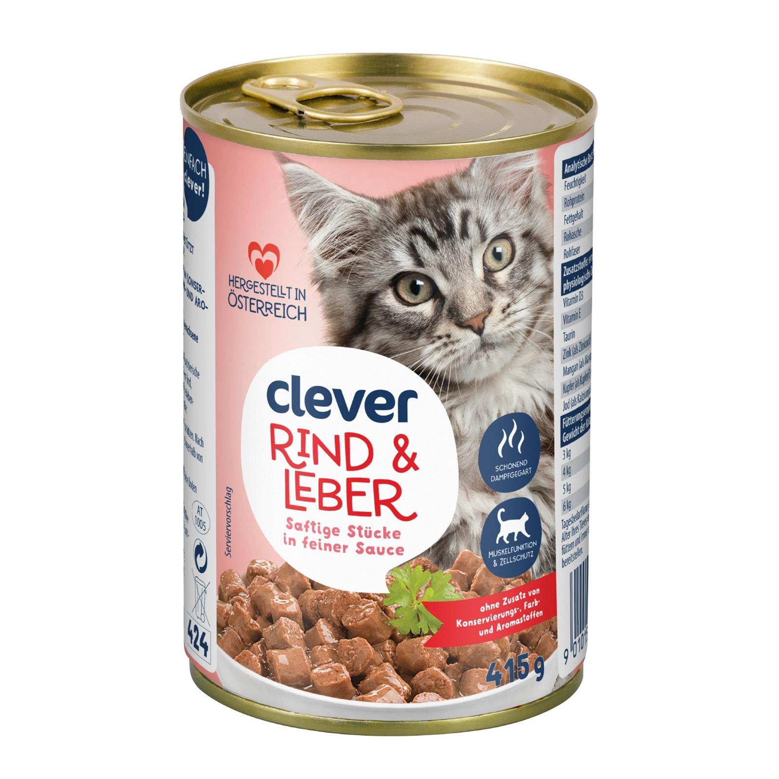 Clever Katze Rind & Leber