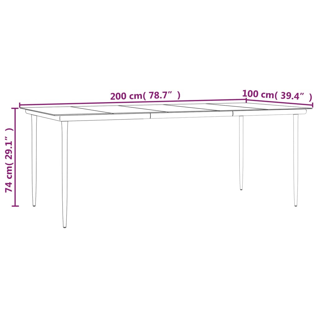 Mobilier à dîner de jardin et coussins 7 pièces noir et gris rotin