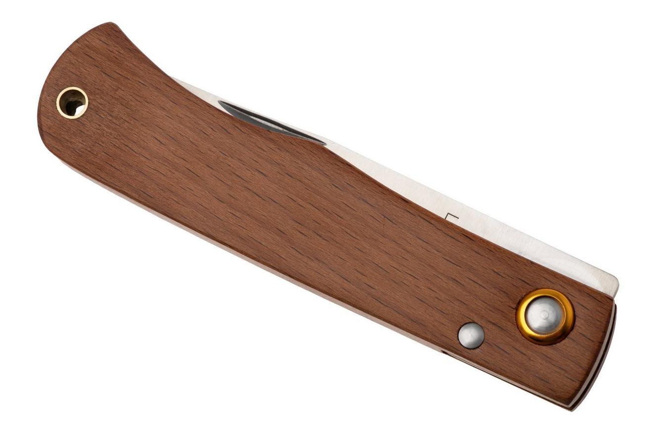 Böker Plus Rusticus Medium 01BP0041, Satin 420 Stainless Steel, Brown Wood zakmes