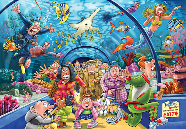 Wasgij Original 43 Sea Life Puslespill 1000 brikker, Jumbo