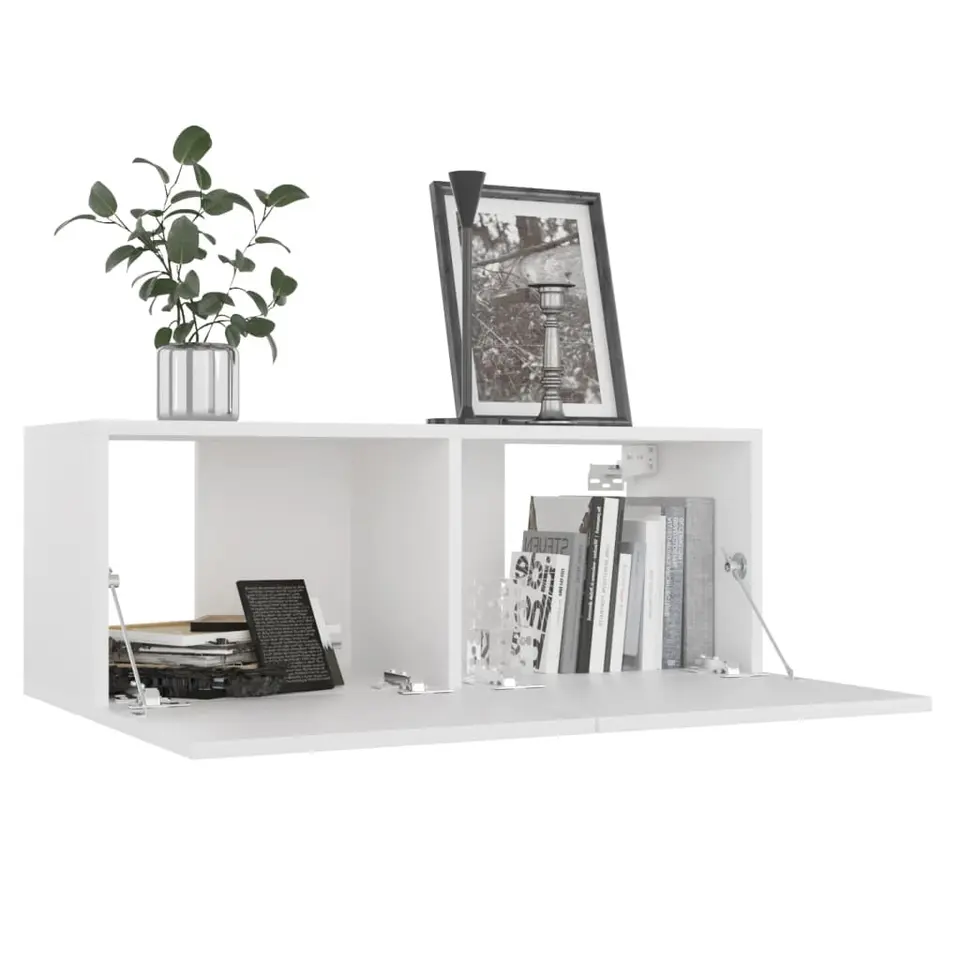 vidaXL - Tv-meubel - Wit - Bewerkt hout