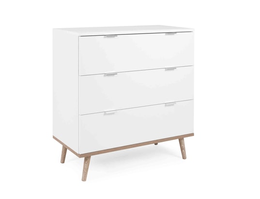 TERRE DE NUIT - Commode 3 tiroirs blanc - co7781-1