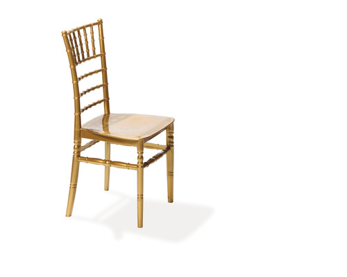 Bruiloftsstoel VEBA Tiffany 43 x 41 x 92 cm kunststof goud