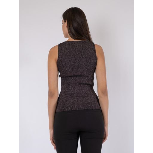 Neo Noir Talia Glitter Knit Top, Sort, 34