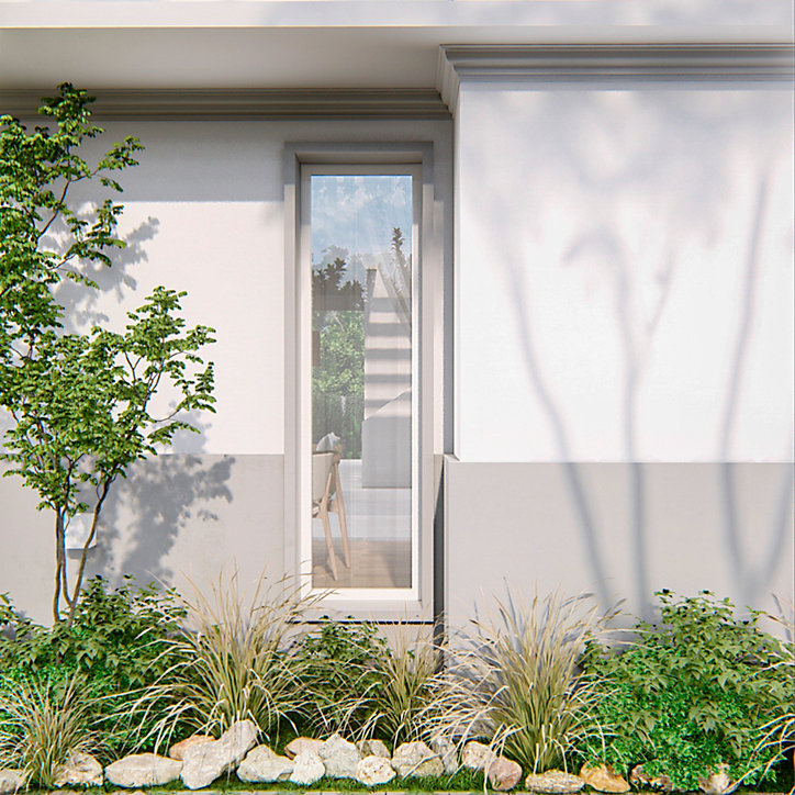 Fenêtre fixe aluminium blanc H.217 x L.63 cm GoodHome
