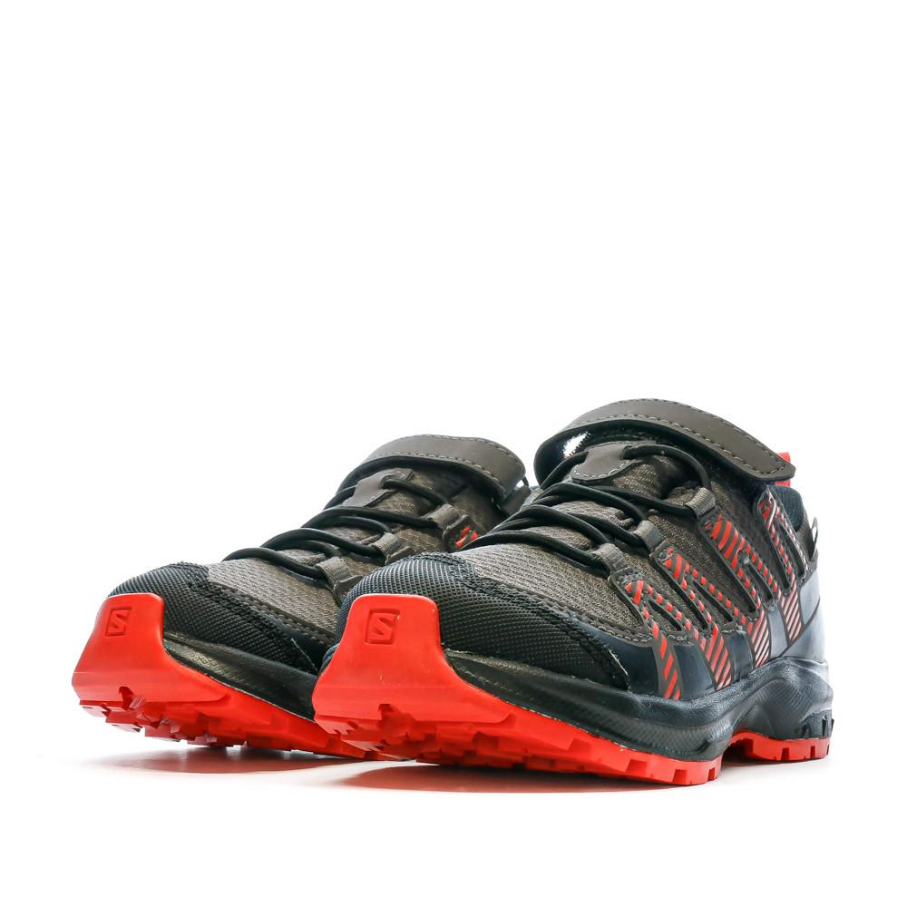 Salomon Baskets Grise/Rouge Garçon Salomon Xa Pro V8