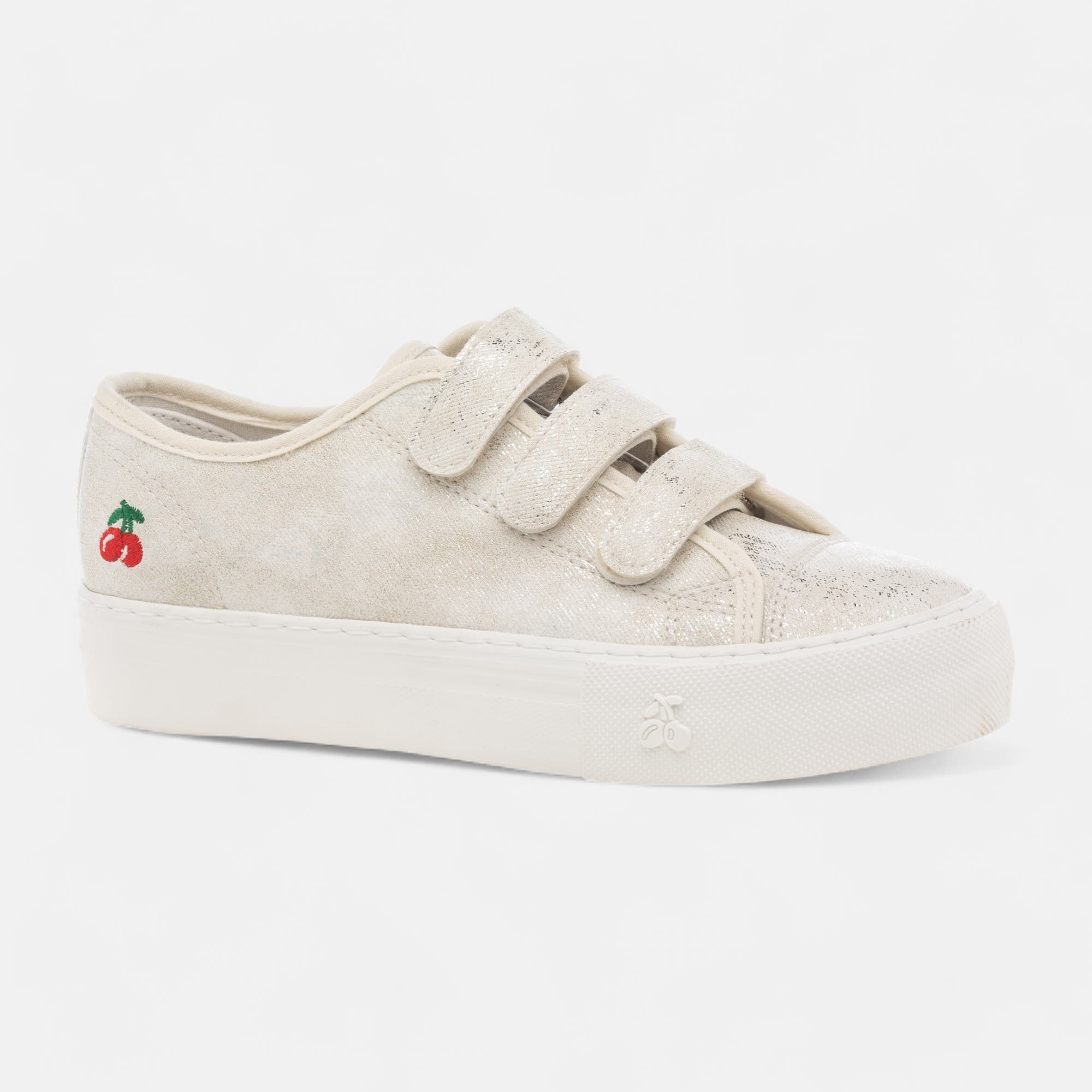 Baskets en toile Femme or