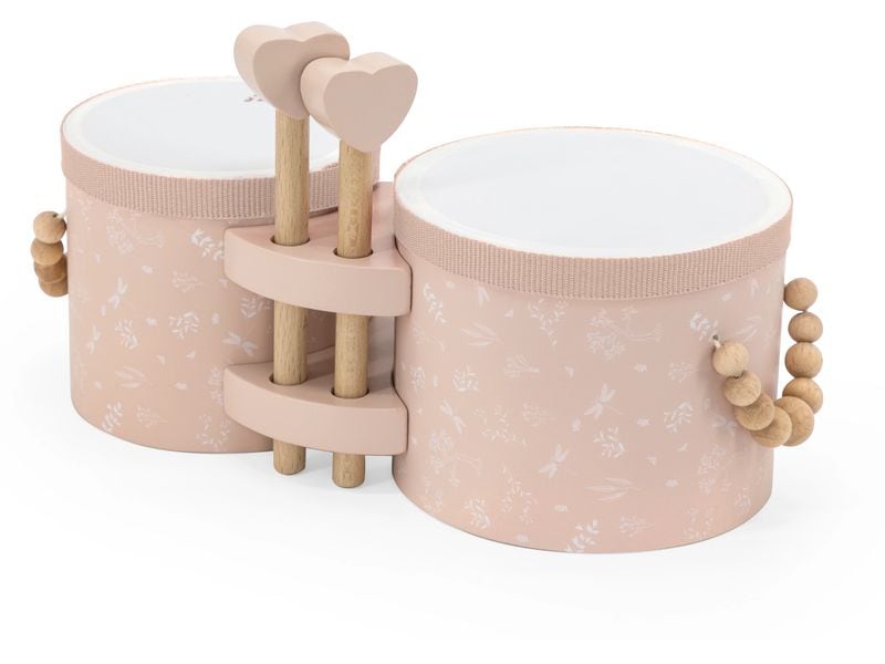 Label Label Musikinstrument Bongos Pink Holzbongos für kleine Musiker