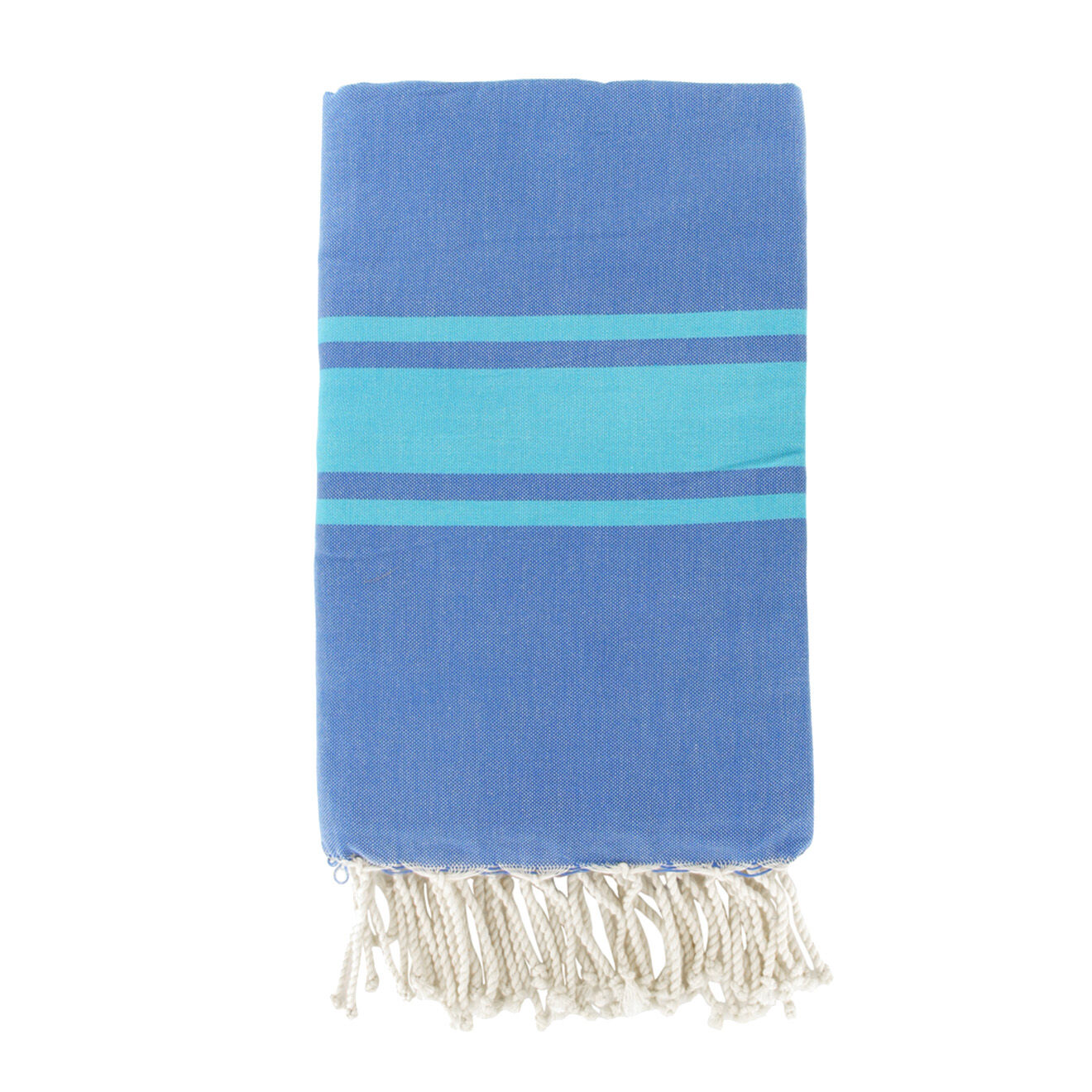 Febronie Fouta Traditionelle St Tropez bleu grec/turquoise - 100x200 cm