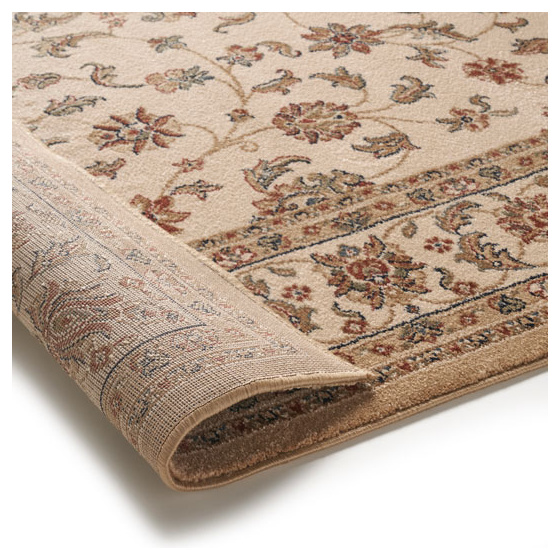 Tapis style persan en velours ras - kiana - beige antique - 200 x 290 cm