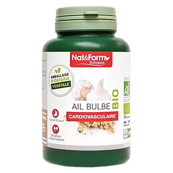 Nat & Form Bio Ail Bulbe 200 gélules végétales