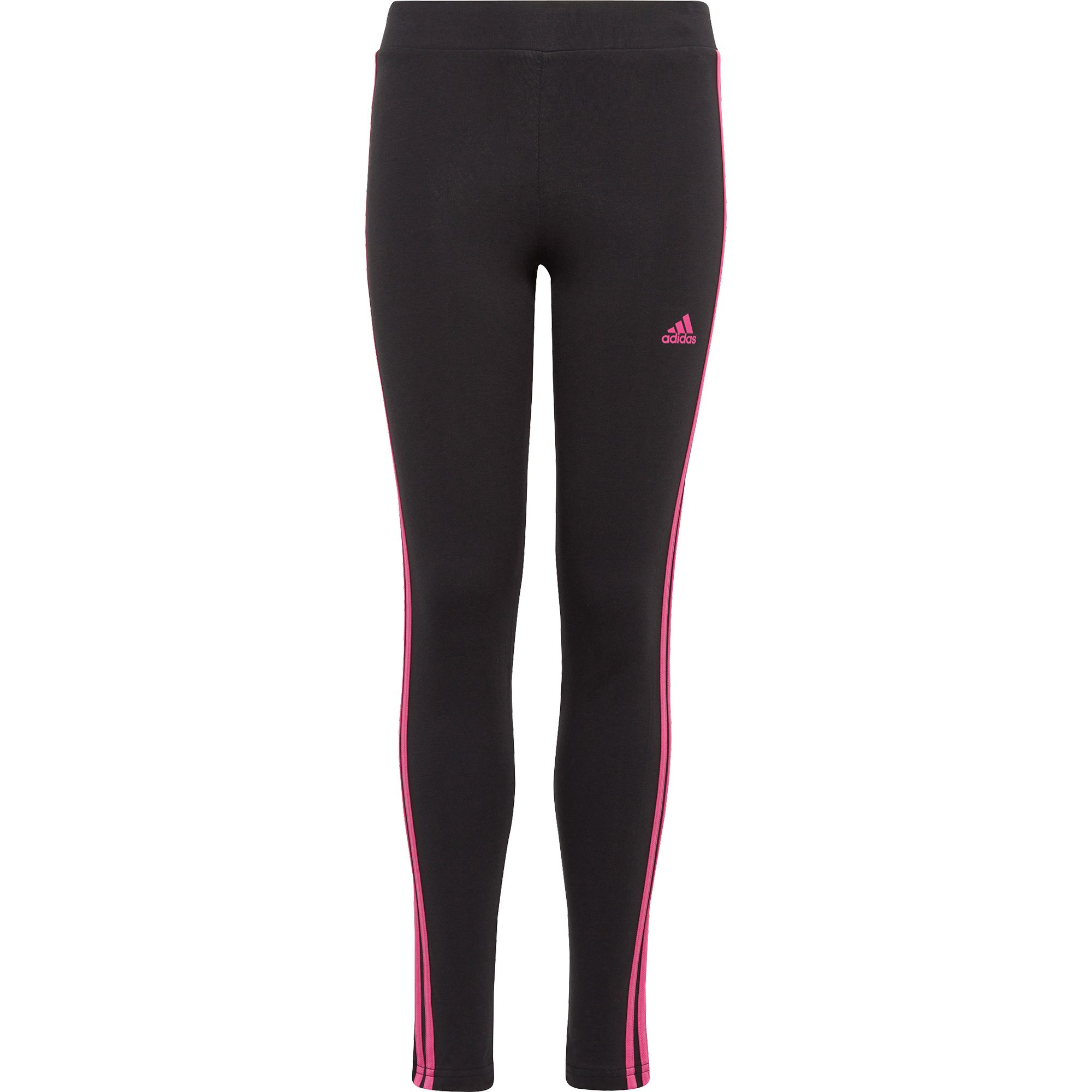 adidas Essentials 3-Streifen Cotton Tights Kinder schwarz