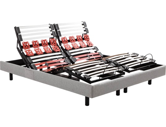EPEDA - Sommier Electrique 2 x 90 x 200 Escapade Relax 1820D gris clair