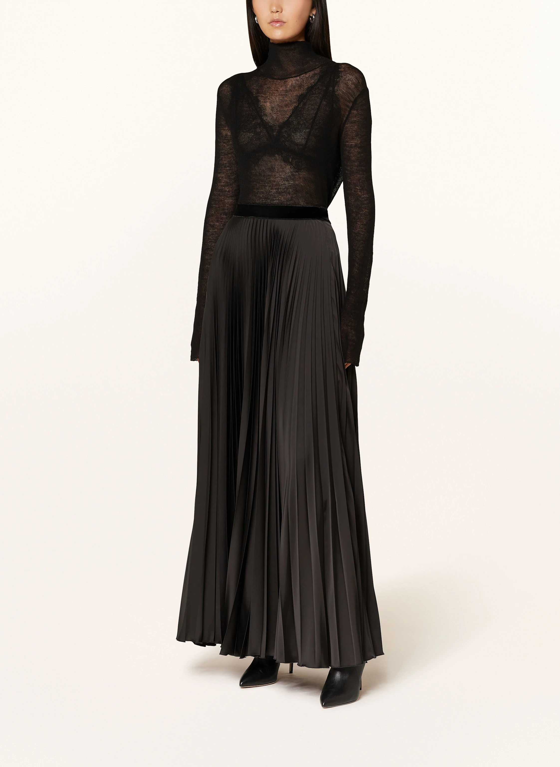 TALBOT RUNHOF Plisseerock aus Satin