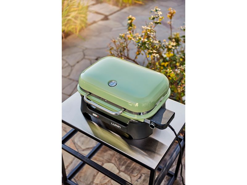 Weber Elektrogrill Lumin, Grün Mobiler Elektrogrill
