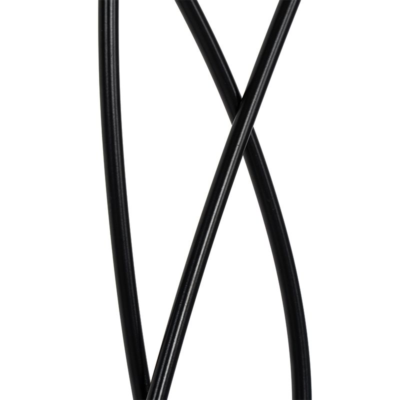 Design vloerlamp zwart met stoffen kappen 3-lichts - Melis