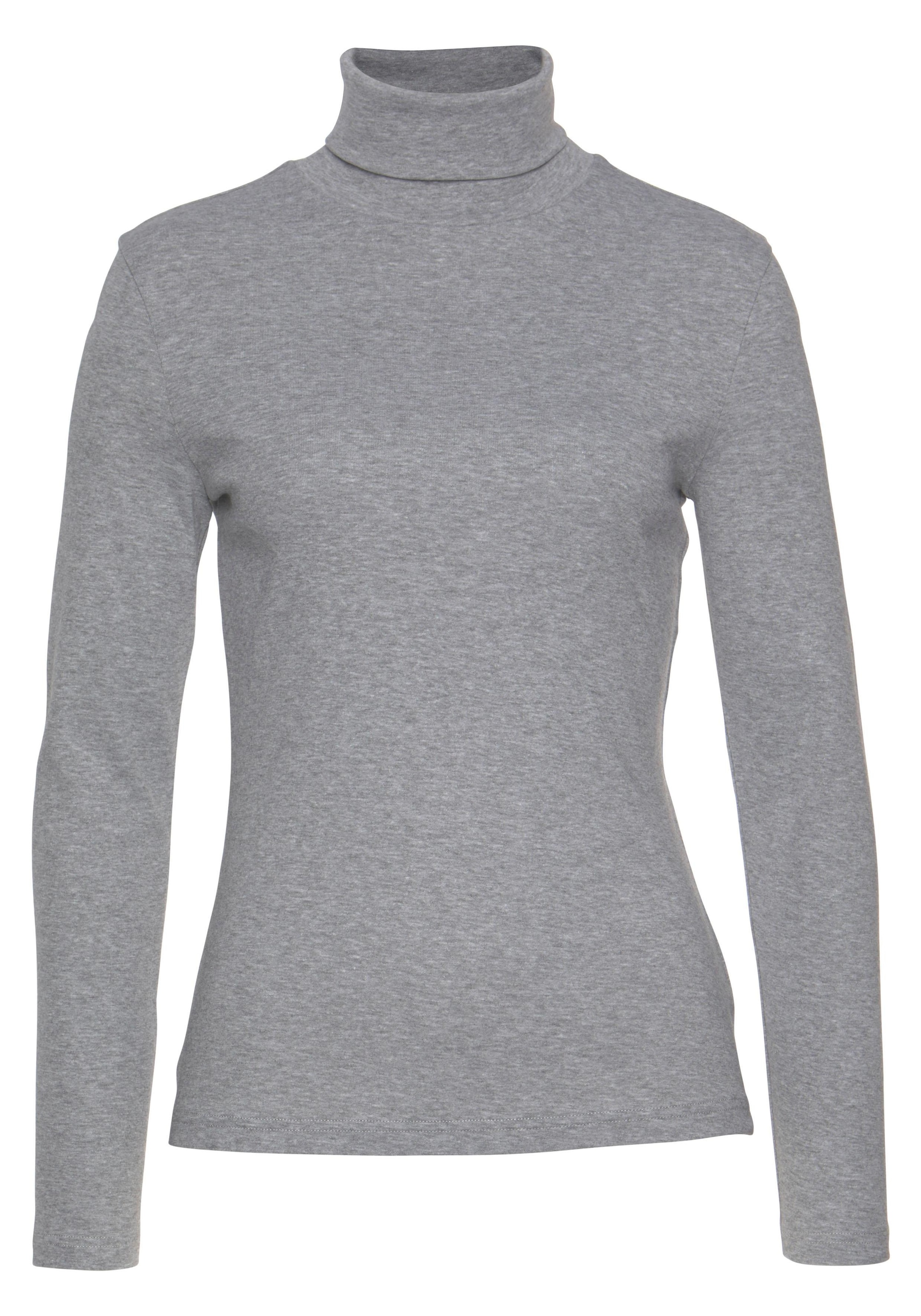 Flashlights Rollkragenshirt , Langarm,  sehr figurbetont,  aus Feinrippstoff,  aus 100% Baumwolle