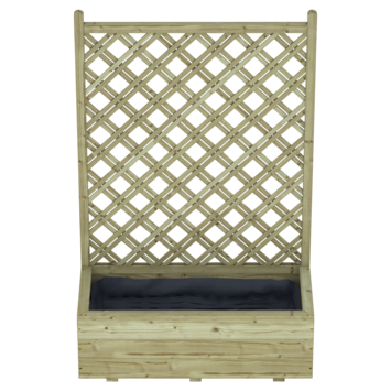 Bloembak met dubbele trellis 90x40 cm