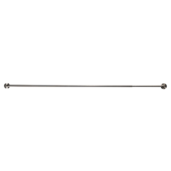 Ensemble barre à rideau industriel extensible chrome Athens GoodHome L. 50/80 cm