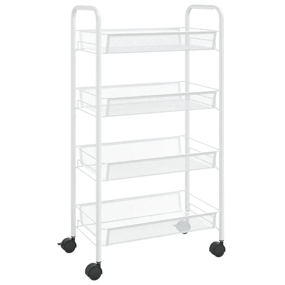 vidaXL - Keukentrolley - Wit - IJzer - 46 x 26 x 85 cm
