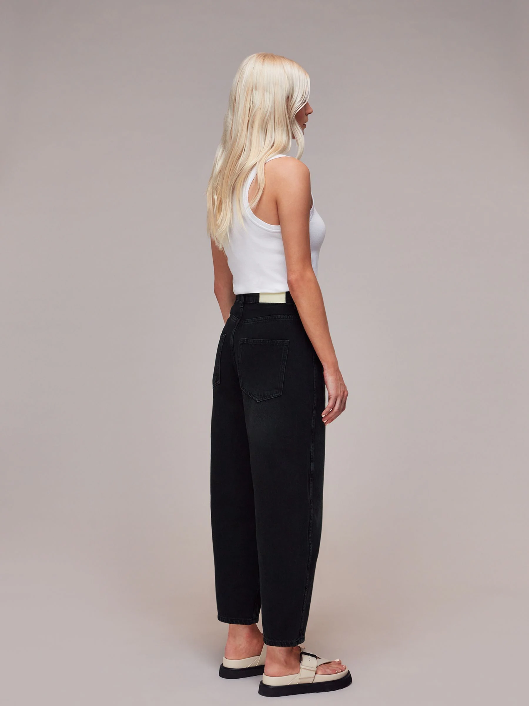 Whistles Petite Authentic Barrel Leg 100% Cotton Jeans
